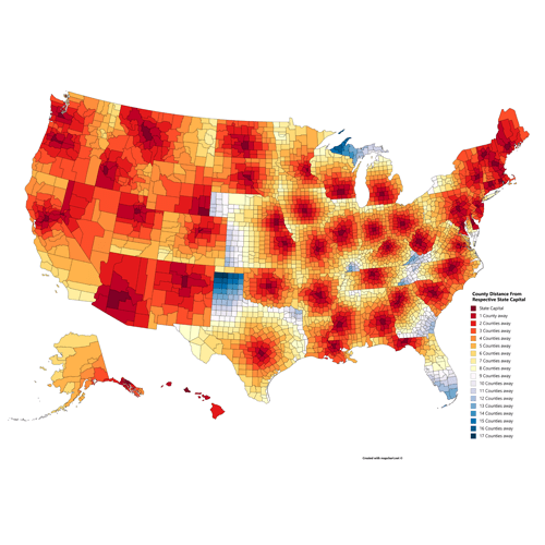 us-counties-map-capital-states